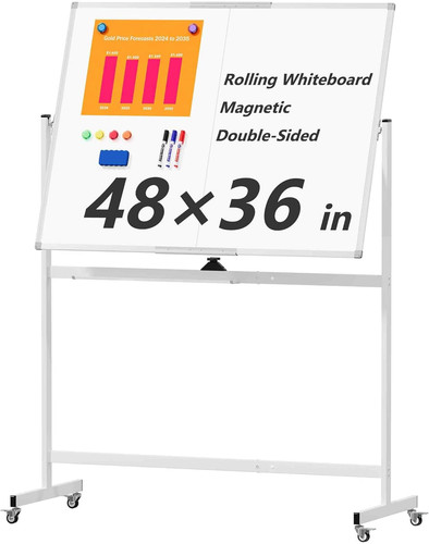 Large rolling whiteboard - large, on