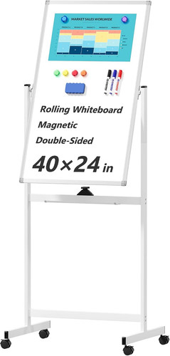 Large rolling whiteboard - large, on